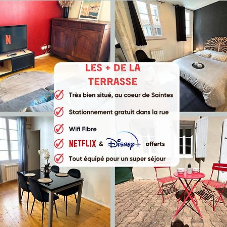 La Terrasse - Parking Gratuit - Fibre - Rdc - Centre Ville Saintes Extérieur photo